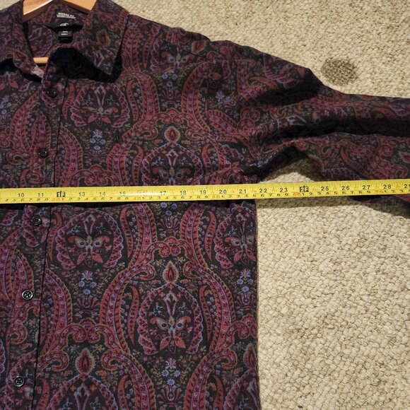 Volcom red paisley flannel shirt - Picture 5 of 7